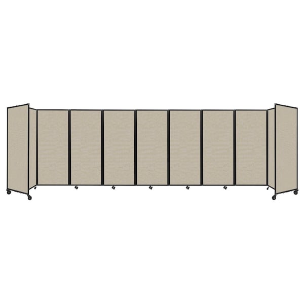 Room Divider 360 Folding Portable Partition 25' x 6'10" Sand Fabric